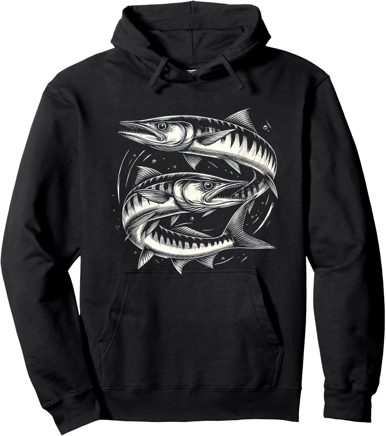 Barracuda Fish Graphic Art Design And Men Hoodie - Hoodie | Black
