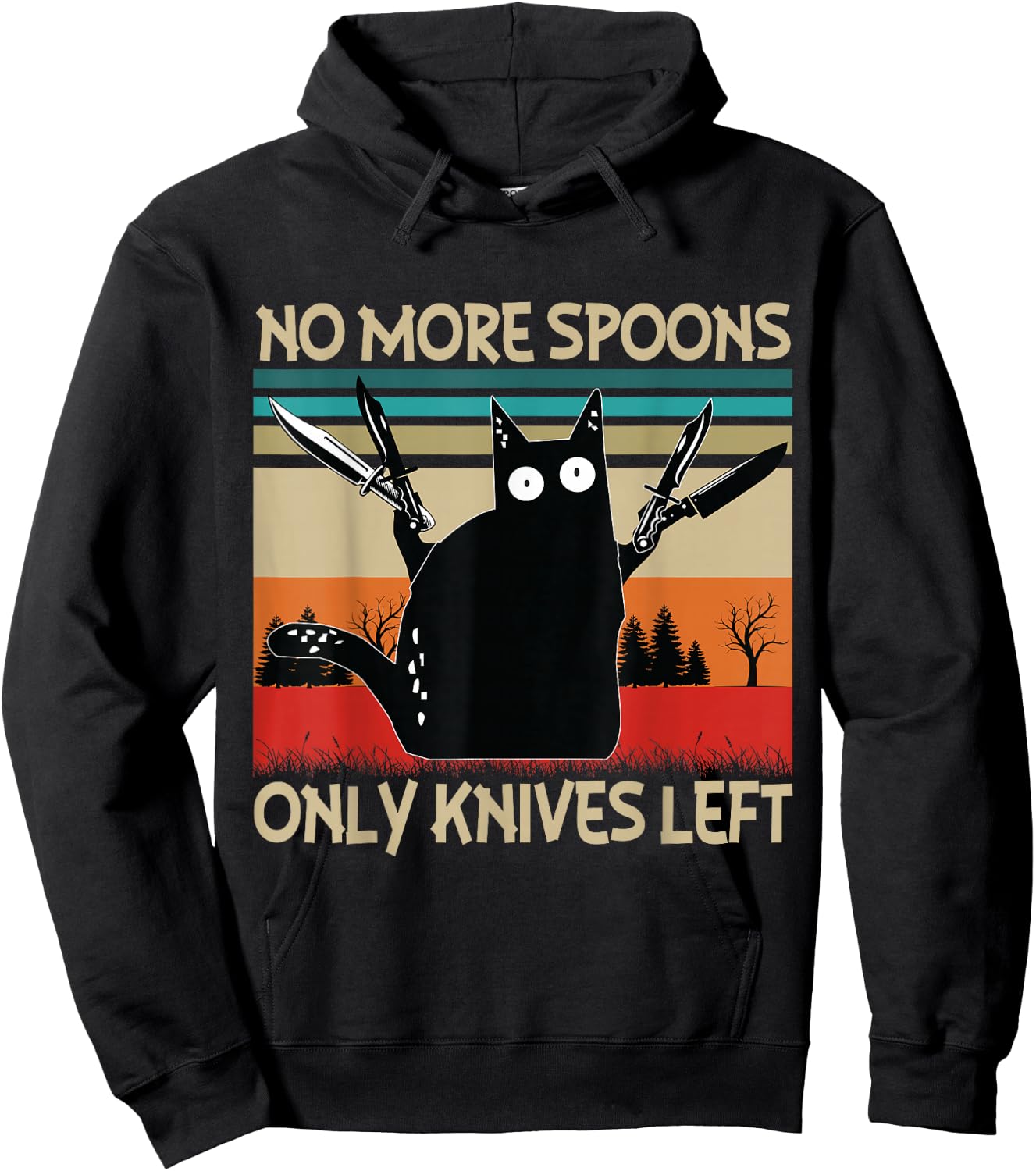 No more spoons, just knives. Hoodie - Hoodie | Black