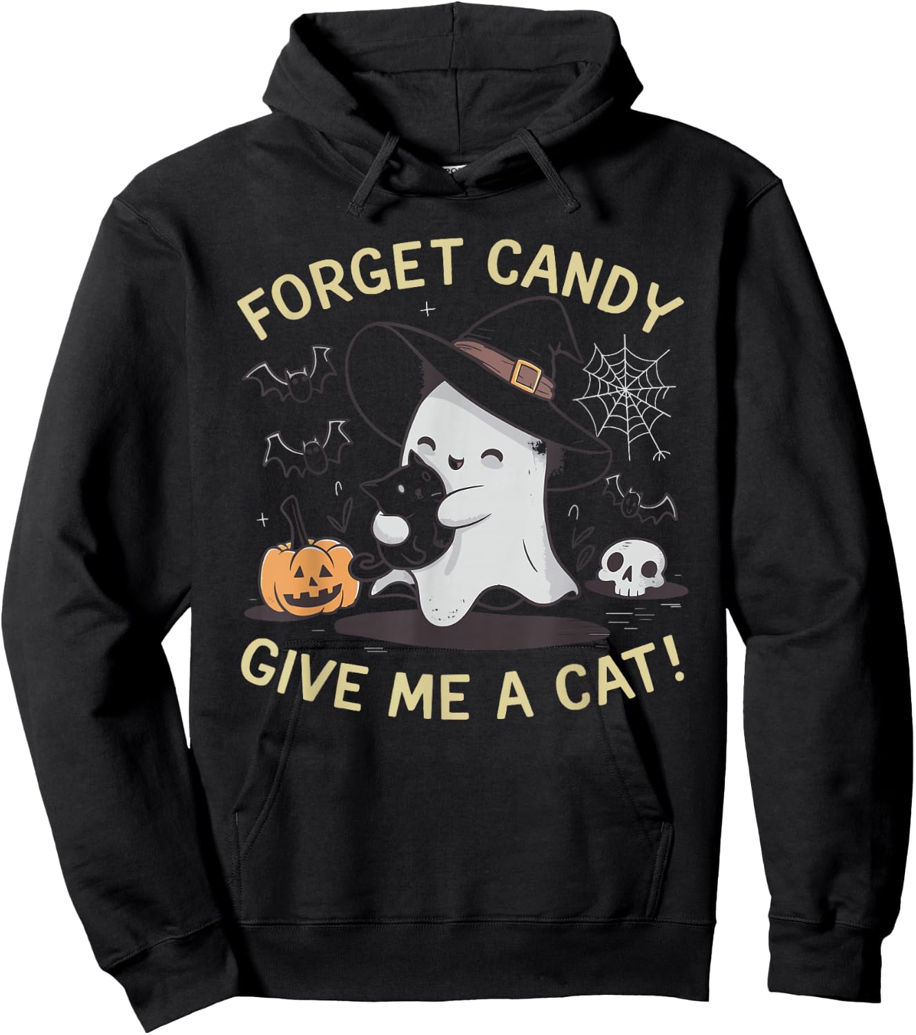 Forget Candy Give Me A Cat Women Kids Hoodie - Hoodie | Black
