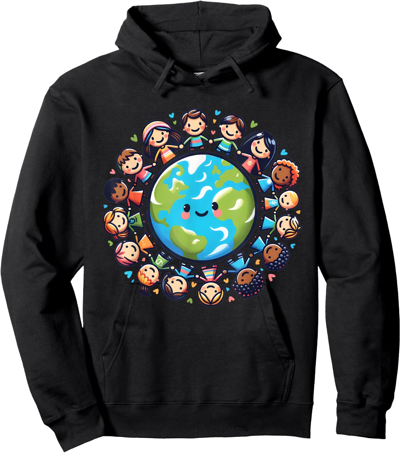 Happy Earth Day 2025 Cool Earth Day Children Kids Toddler Hoodie - Hoodie | Black