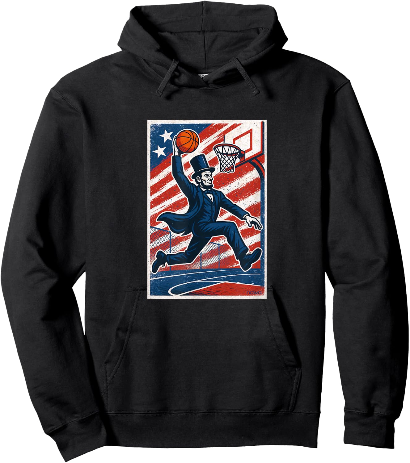 ABE Lincoln SLAM Dunk All-American Basketball Hoodie - Hoodie | Black