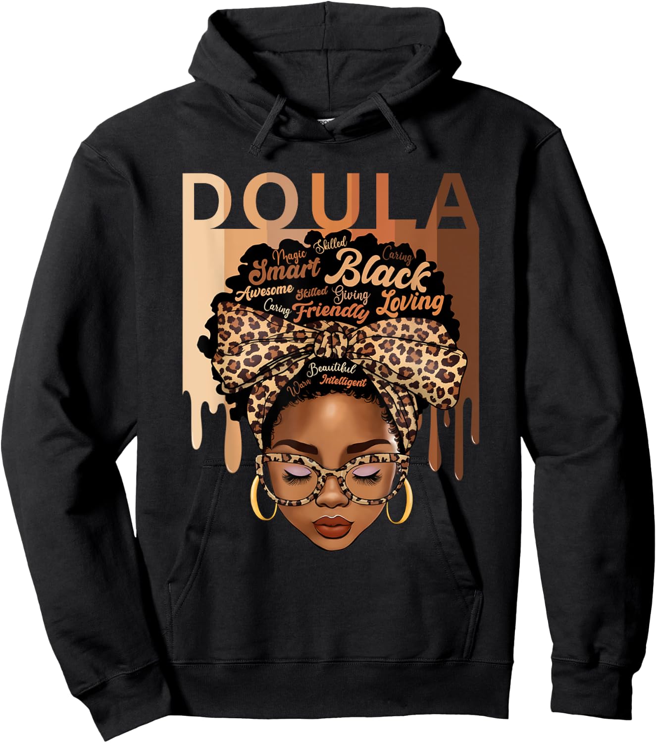Doula Appreciation Birth Doula Postpartum Dope black Doula Hoodie - Hoodie | Black