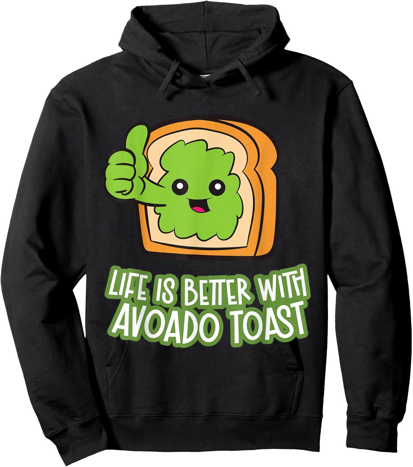 Life Is Better With Avocado Toast Hoodie - Hoodie | Black