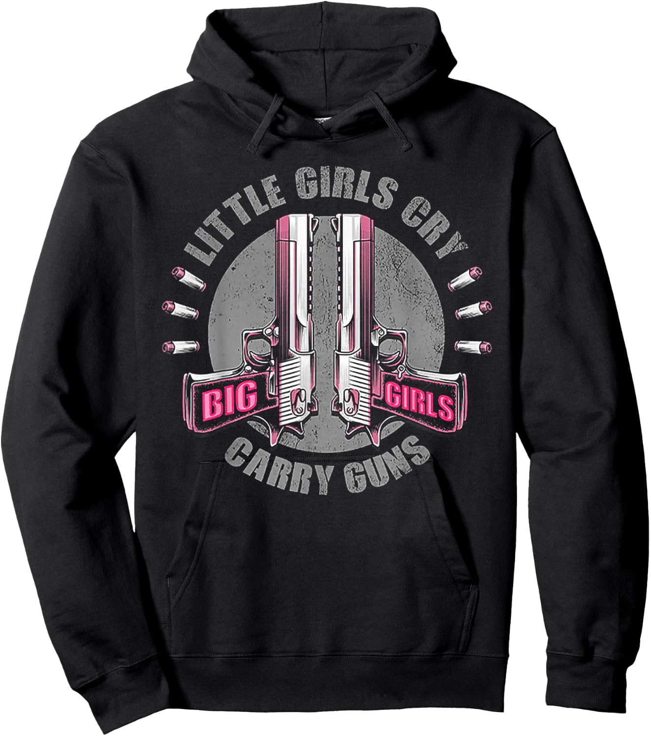 Little Girls Cry Big Girls Carry Guns Hoodie - Hoodie | Black