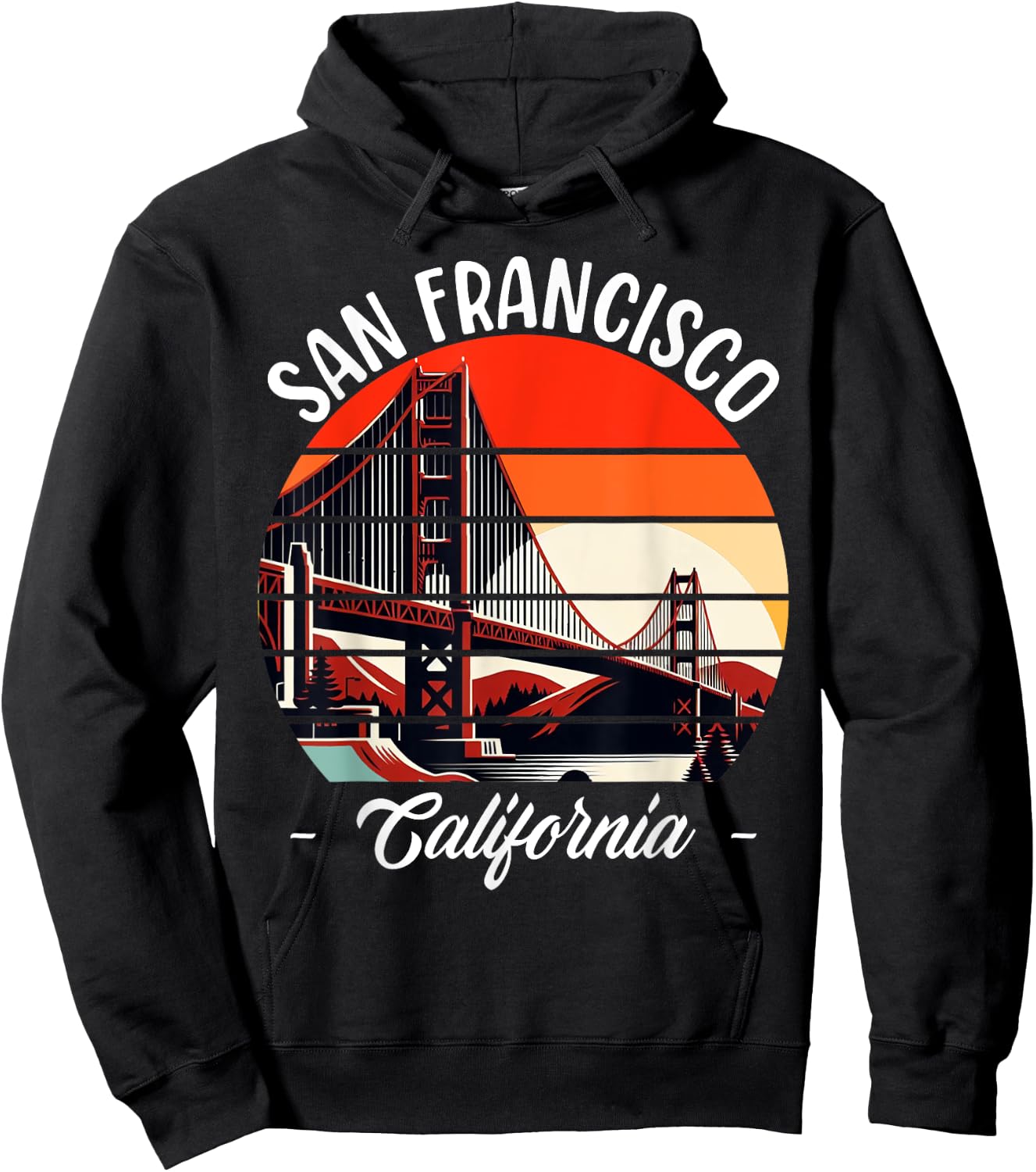 Golden Gate Bridge San Francisco California USA Golden Gate Hoodie - Hoodie | Black