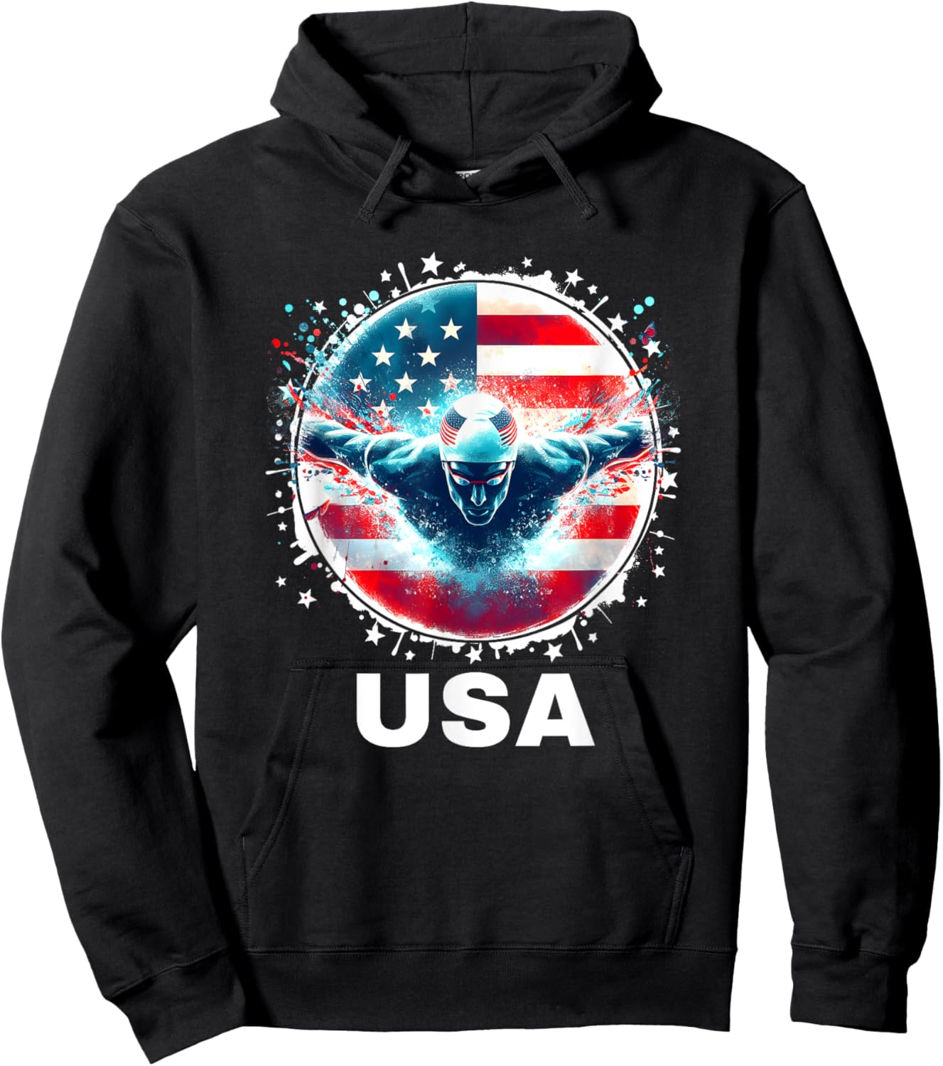Swimming United States Team Apparel American Swimming Swim Hoodie - Hoodie | Black