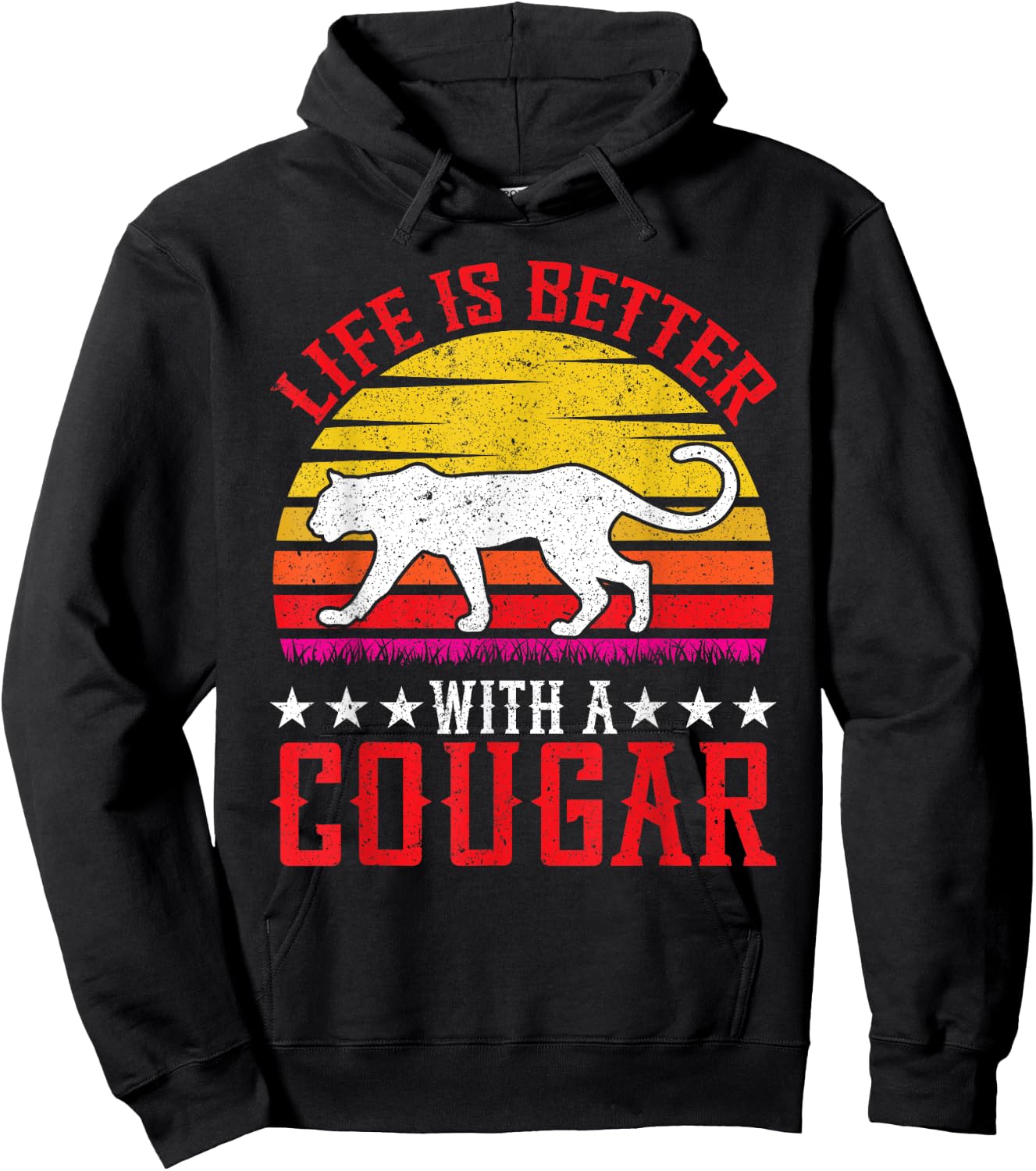 Life is Better with a Cougar Hoodie - Hoodie | Black