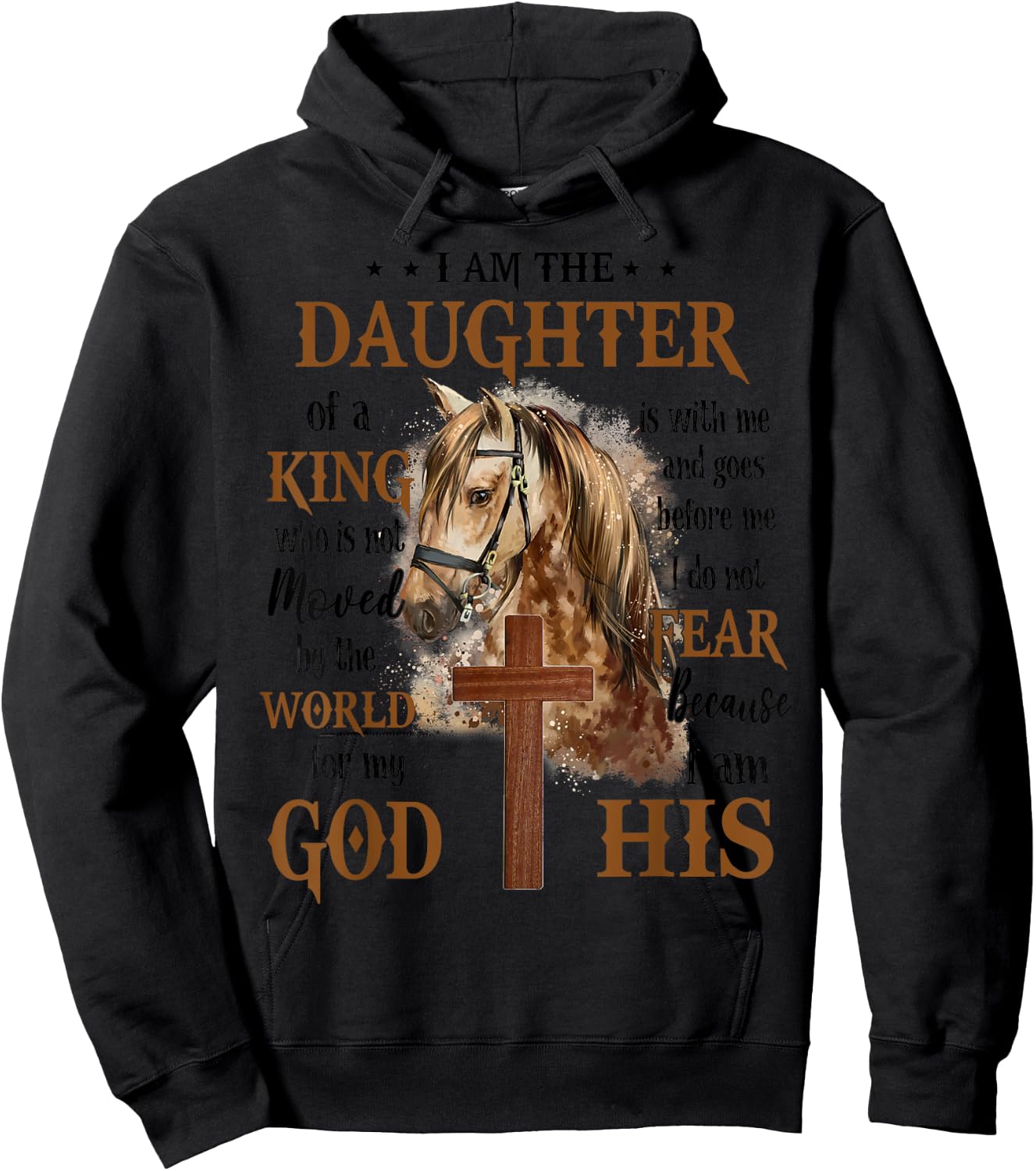 I Am The Daughter Of A King Who Is Not Moved By The World Hoodie - Hoodie | Black