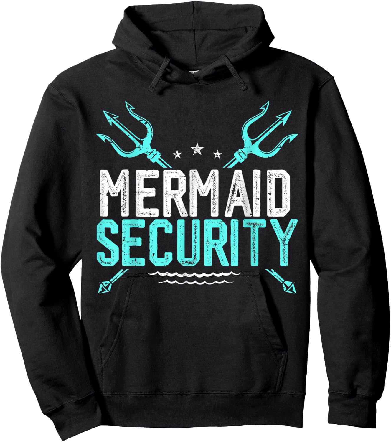 Mermaid Security Shirt Mermaid Dad Birthday Merdad Hoodie - Hoodie | Black