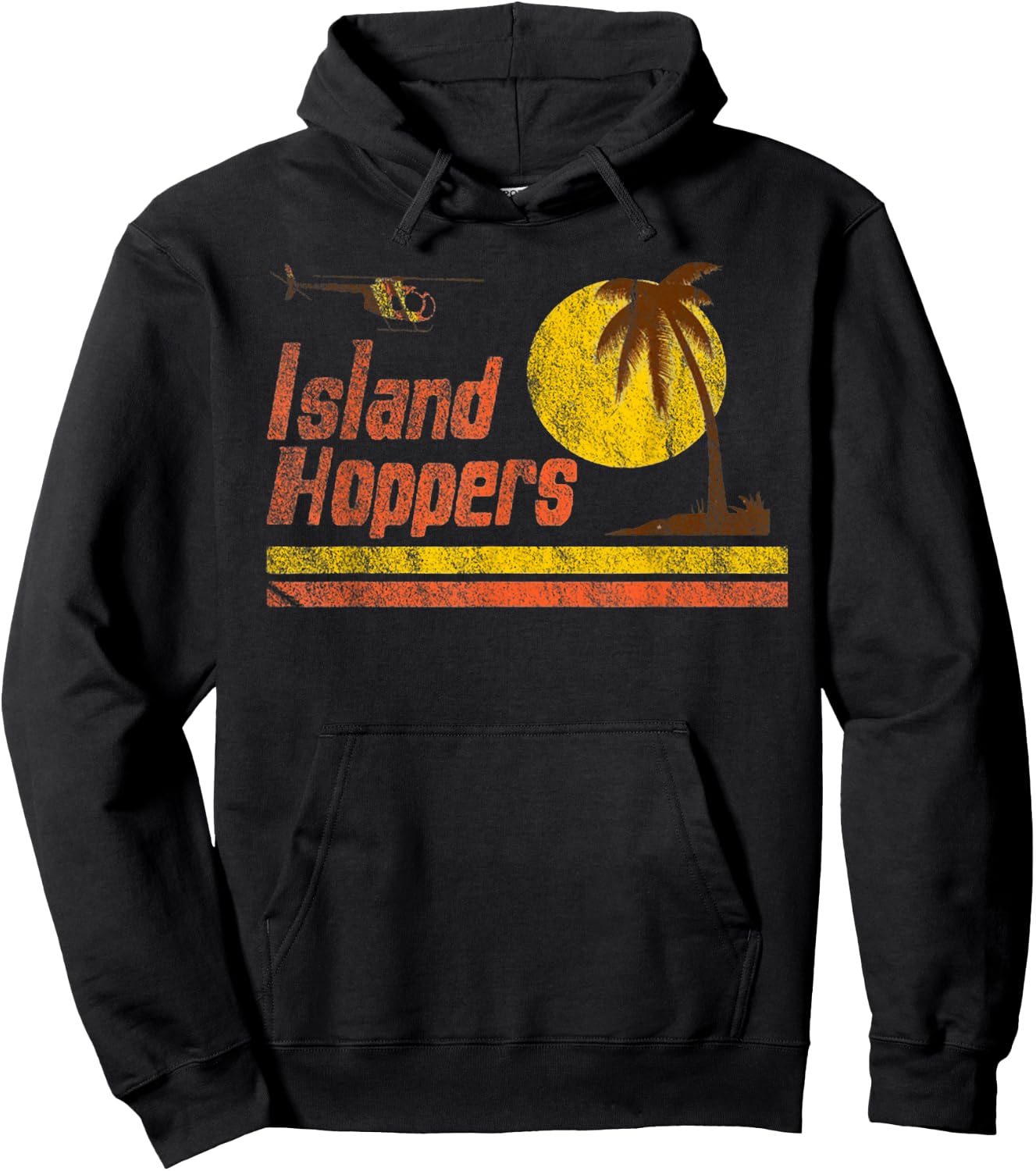 Magnum Island Retro Hoppers Sunset In PI Hoodie - Hoodie | Black