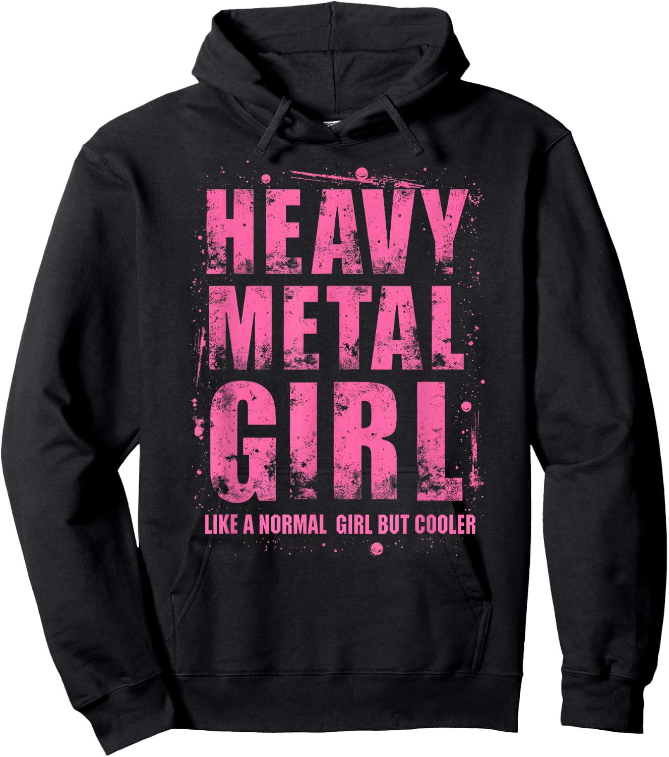Funny Heavy Metal Joke for Rocker Girls and Women Hoodie - Hoodie | Black