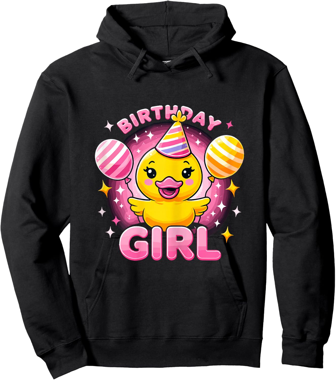 Birthday Girl Rubber Duck Birthday Party Hoodie - Hoodie | Black