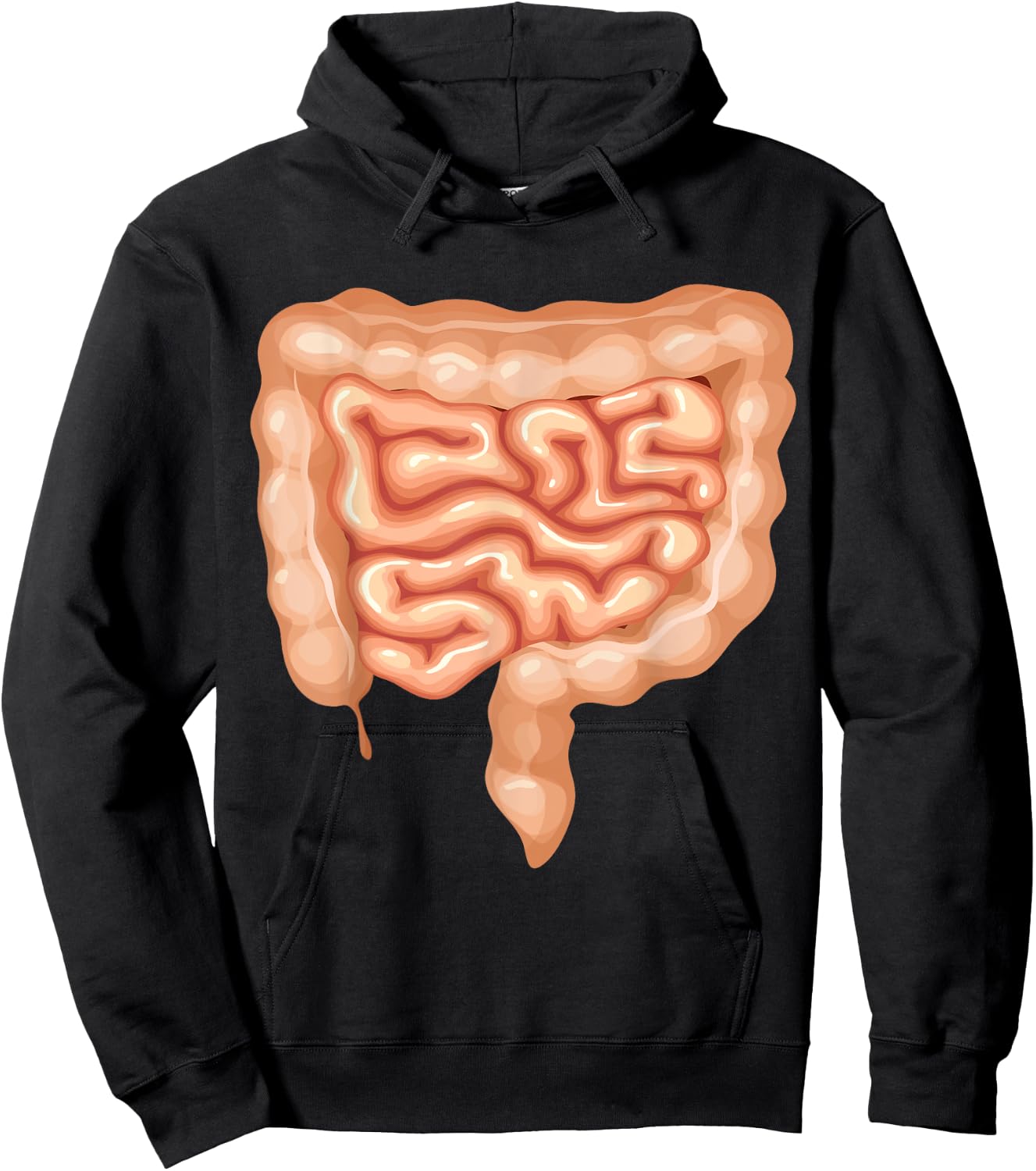 Human Body Parts Group Costumes - Colon Intestines Costume Hoodie - Hoodie | Black