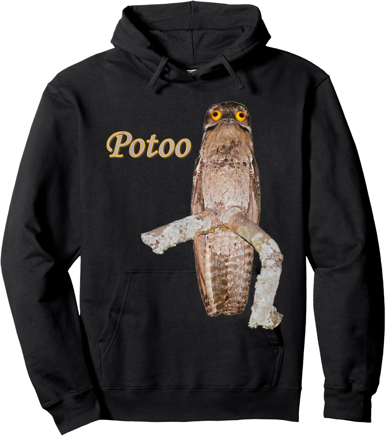 Potoo Bird Photo Funny Eyes Hoodie - Hoodie | Black