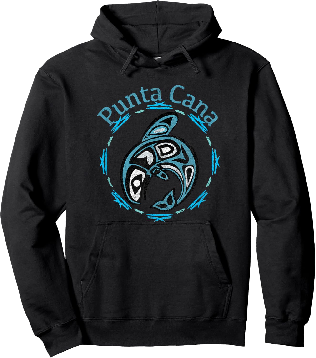 Punta Cana Vintage Tribal Fish Gift Hoodie - Hoodie | Black