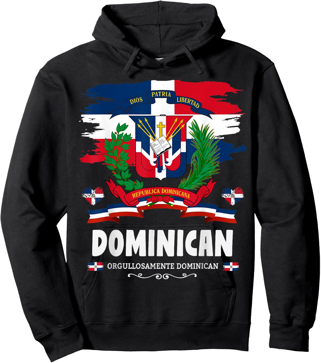 Coat of Arms Republica Dominicana & Dominican Hoodie - Hoodie | Black