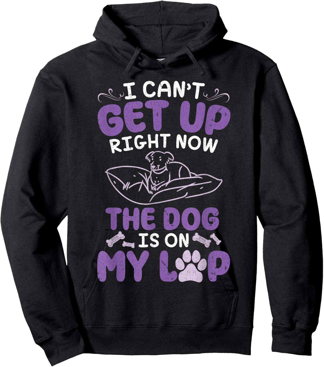 Dog Mom Daddy I Can't Get Up Right Now The Dog Is On My Lap Hoodie - Hoodie | Black