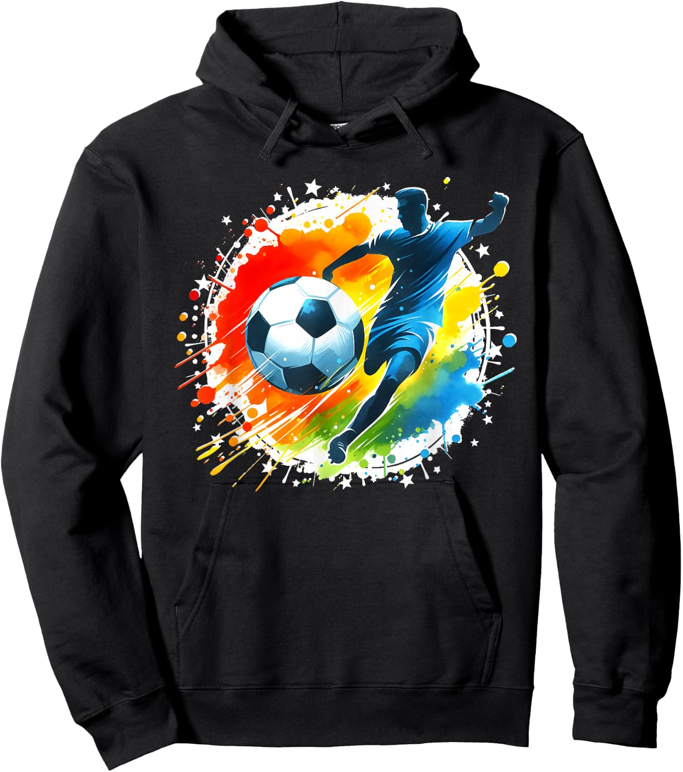 Football Player Sport Vintage Men Boys Football Hoodie - Hoodie | Black