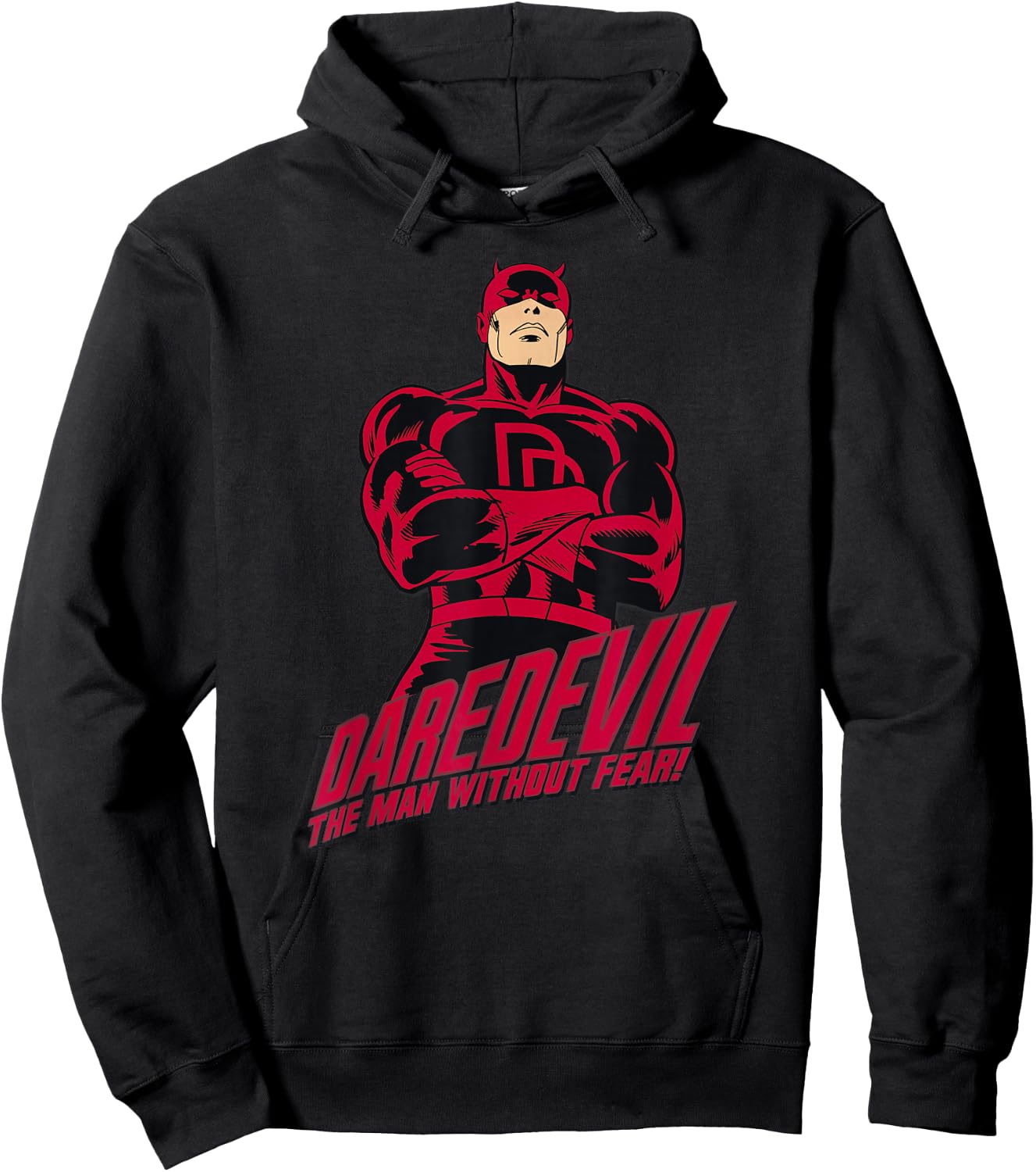 Marvel Daredevil The Man Without Fear Vintage Comic Icon Small Hoodie - Hoodie | Black