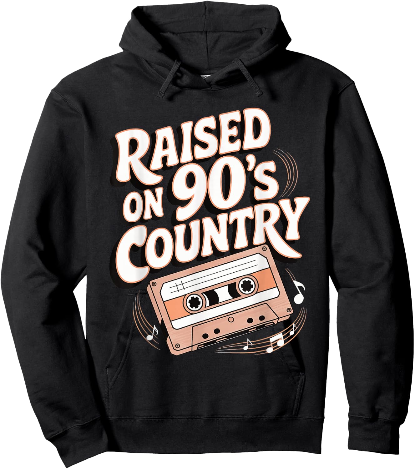 Raised On 90's Country Hoodie - Hoodie | Black