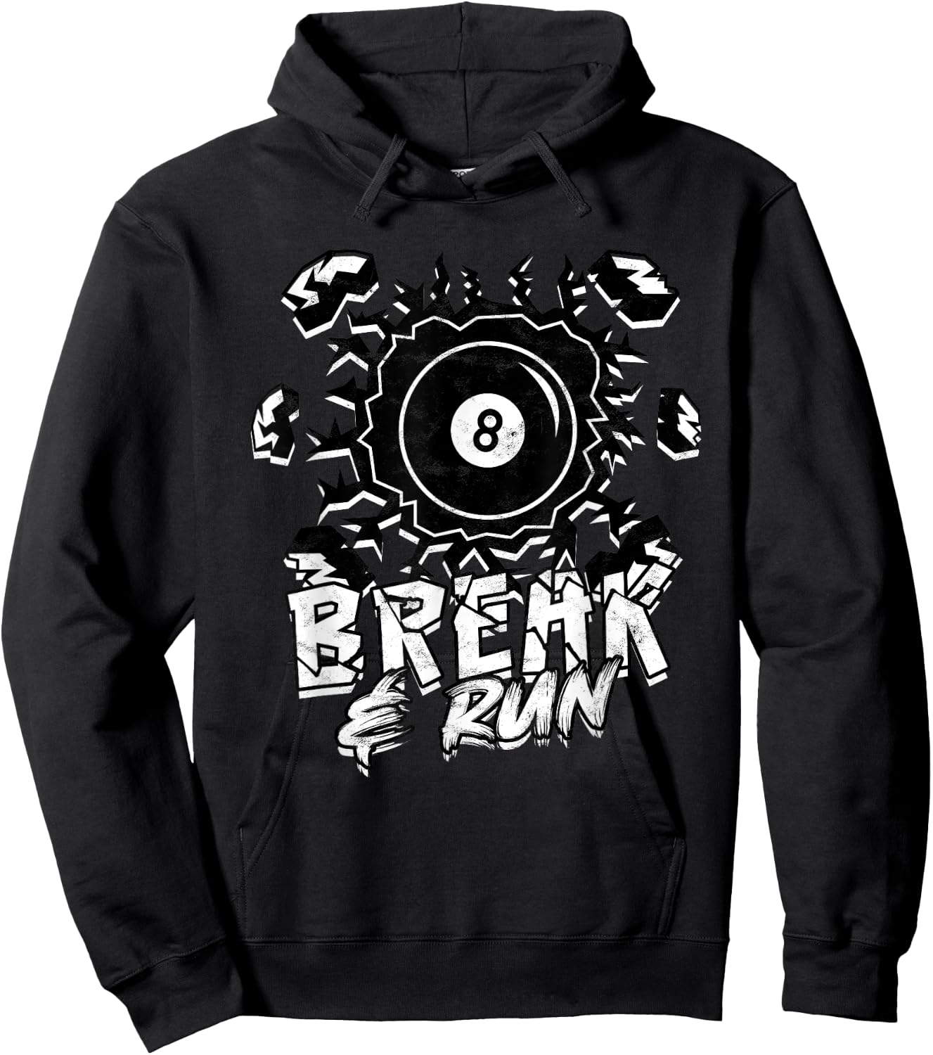 8-Ball Billiards Break & Run Hoodie - Hoodie | Black