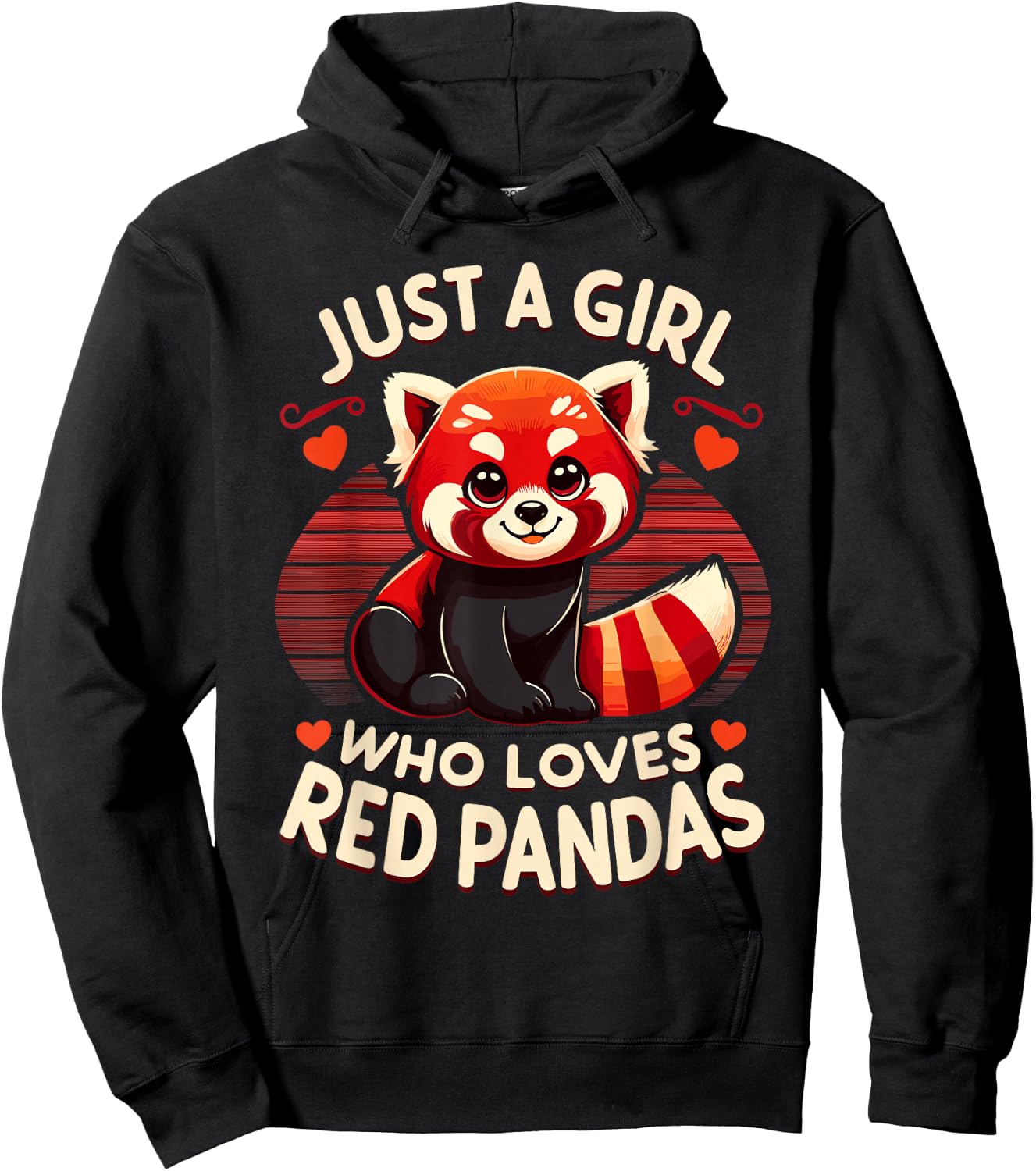 Just a Girl Who Loves Red Pandas Cute Red Panda Hoodie - Hoodie | Black