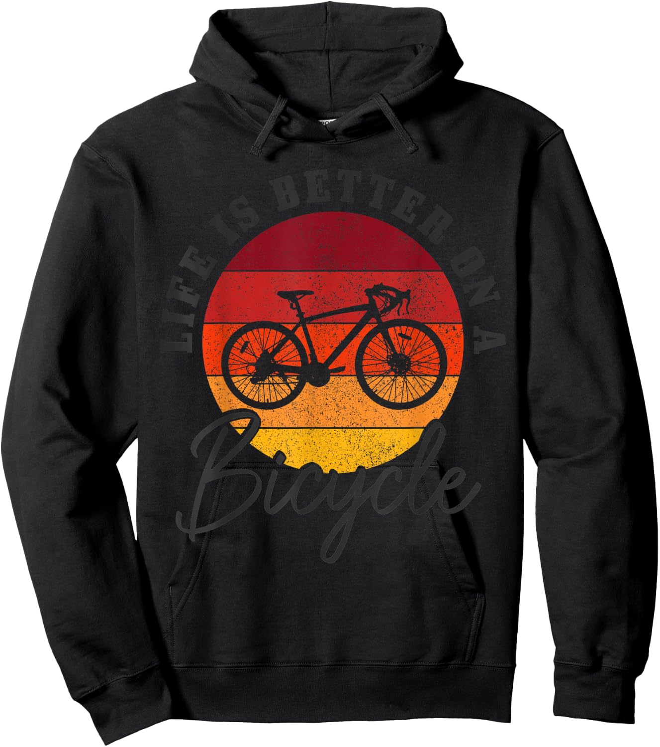 Life Is Better On A Bicycle Road Bike Cycling Cyclist Hoodie - Hoodie | Black