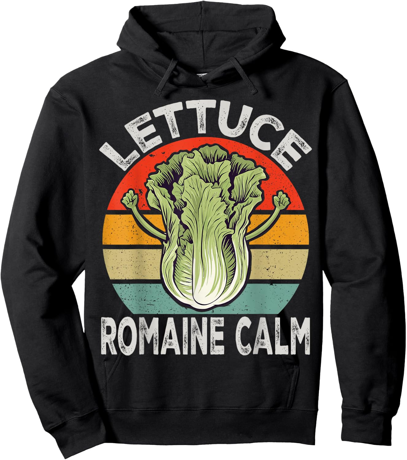 Vegan Shirt Lettuce Romaine Calm Men Women Funny Vegetarian Hoodie - Hoodie | Black
