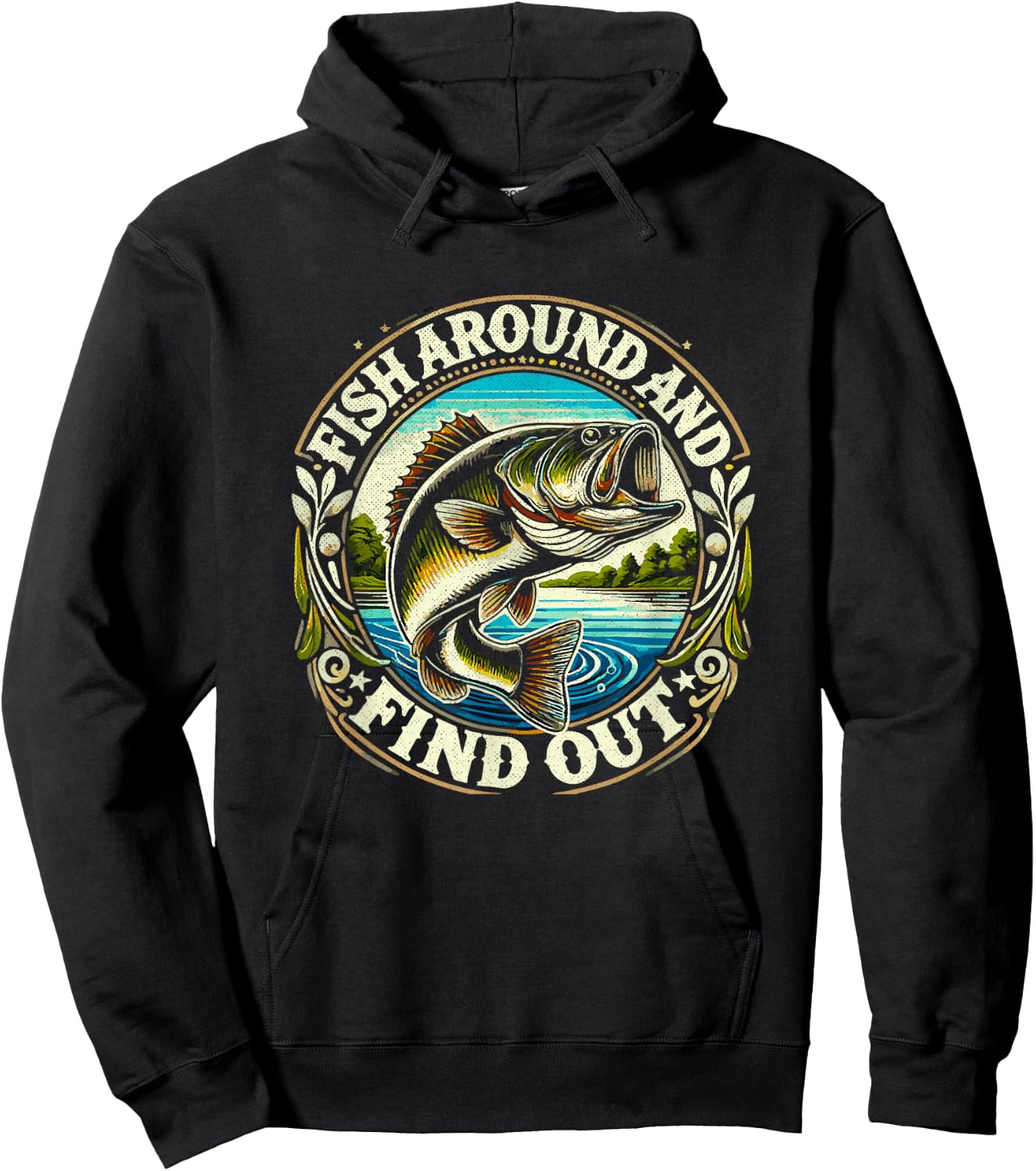 Fish around and find fun fishing opportunities Hoodie - Hoodie | Black
