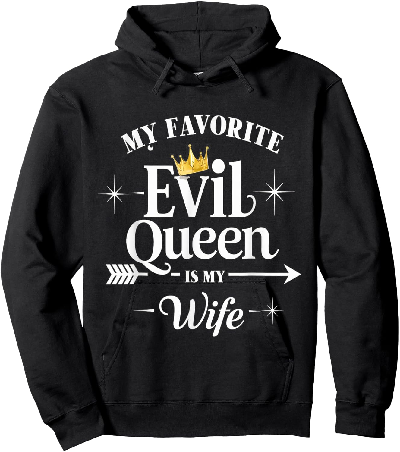 My Favorite Evil Queen Is My Wife Halloween Husband Hoodie - Hoodie | Black