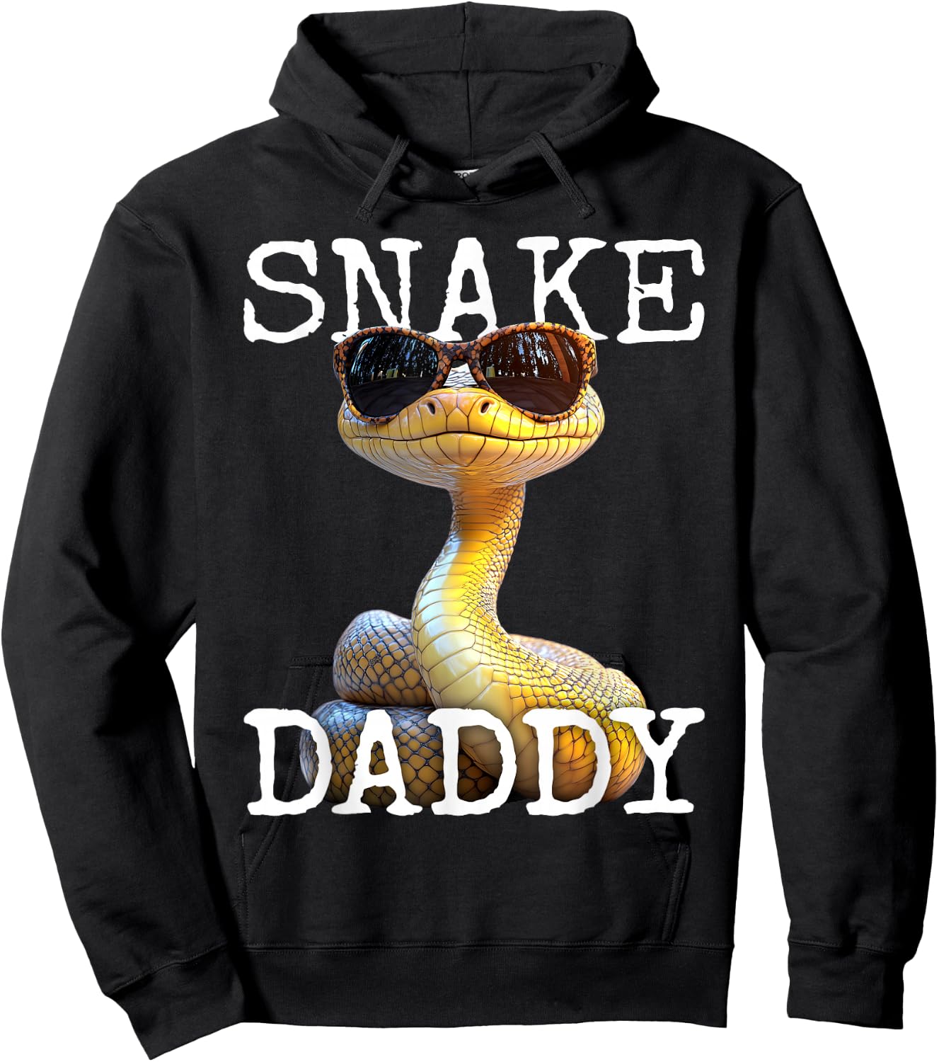 Snake Daddy Dad Snake Father Fathers Day Papa Cute Snakes Hoodie - Hoodie | Black