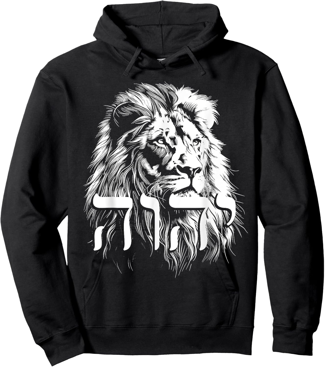 YHWH Hebrew Israelite Lion Of Judah Tribe Jew Jewish Yahweh Hoodie - Hoodie | Black