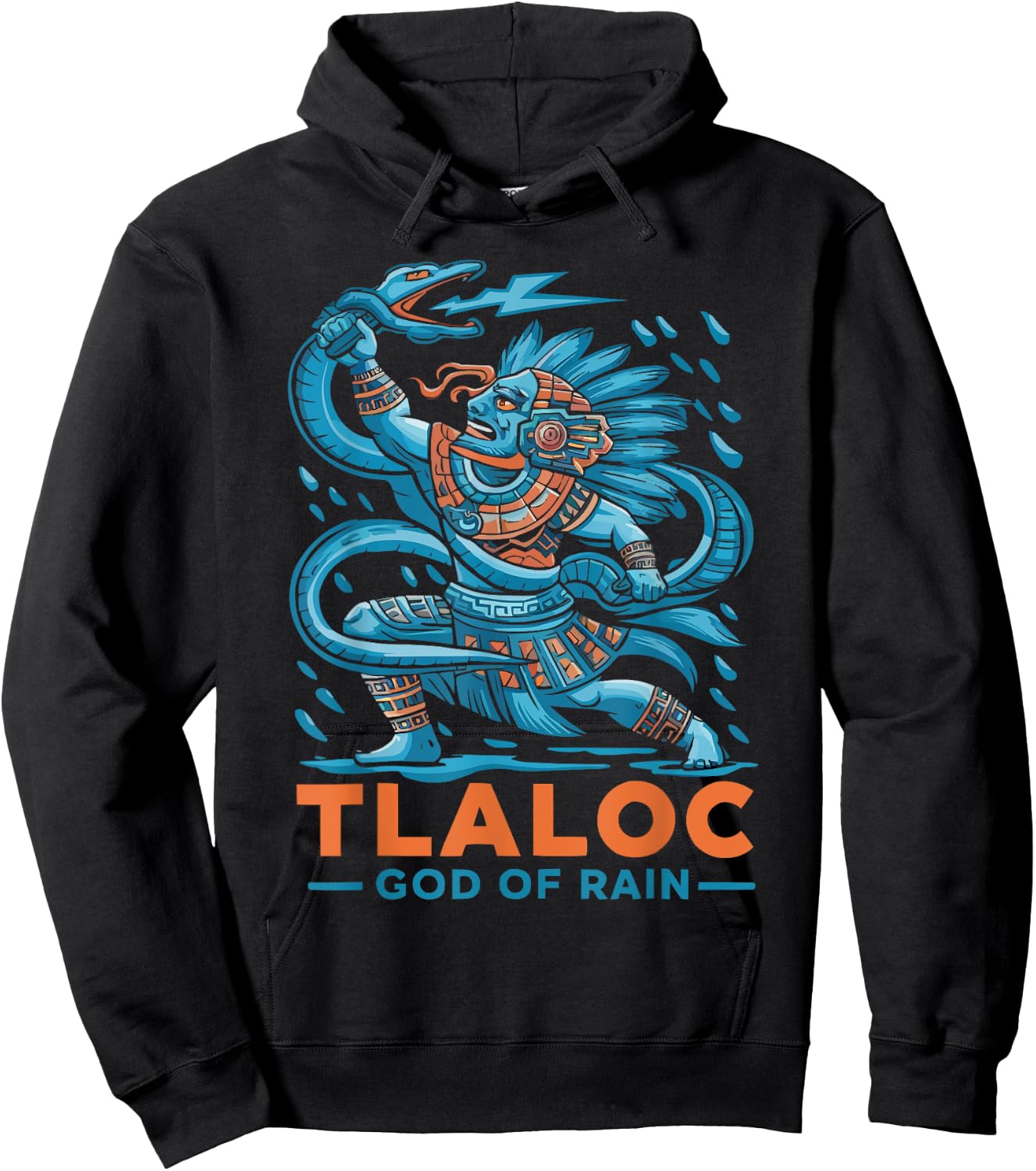 Aztec God Aztec Culture Mayan Indigenous Tlaloc Statue Hoodie - Hoodie | Black
