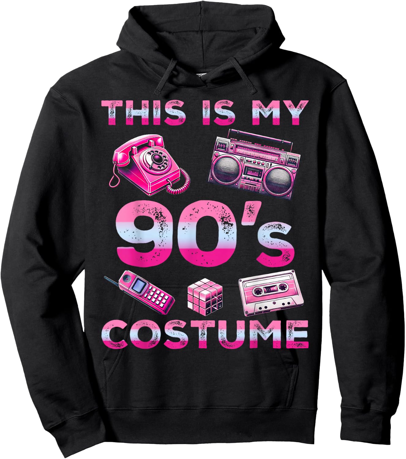 This Is My 90s Costume 90's style Nineties Retro Party Hoodie - Hoodie | Black