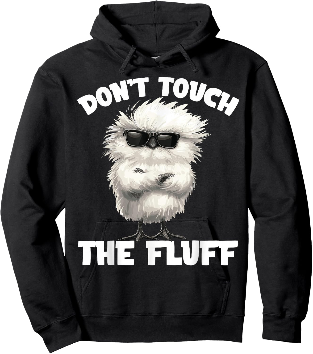 Silky Chicken Lover Sunglasses Smooth Cool Silkie Chicken Hoodie - Hoodie | Black