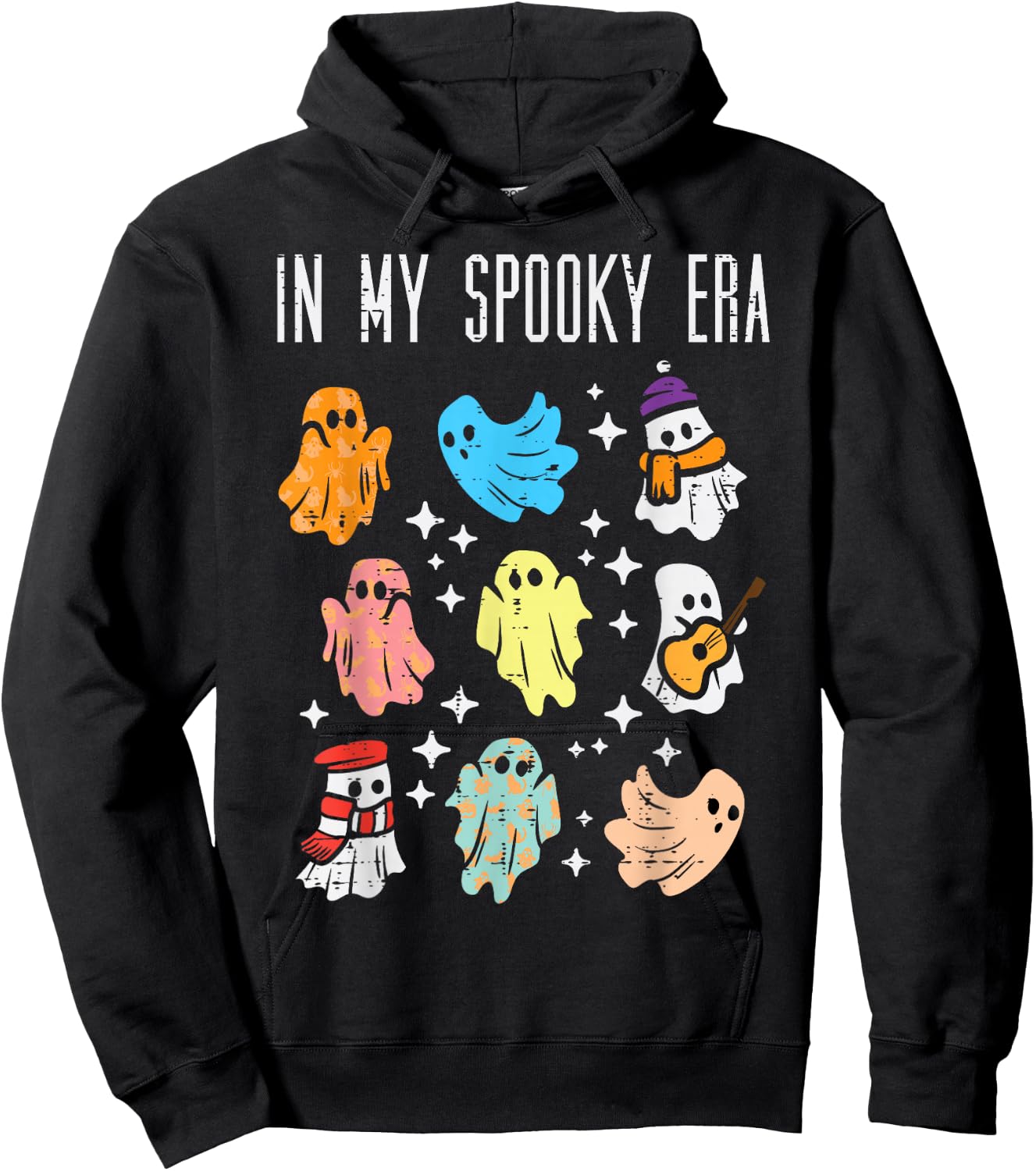 Halloween Ghosts In My Spooky Era Fun Costume Women Men Kids Hoodie - Hoodie | Black