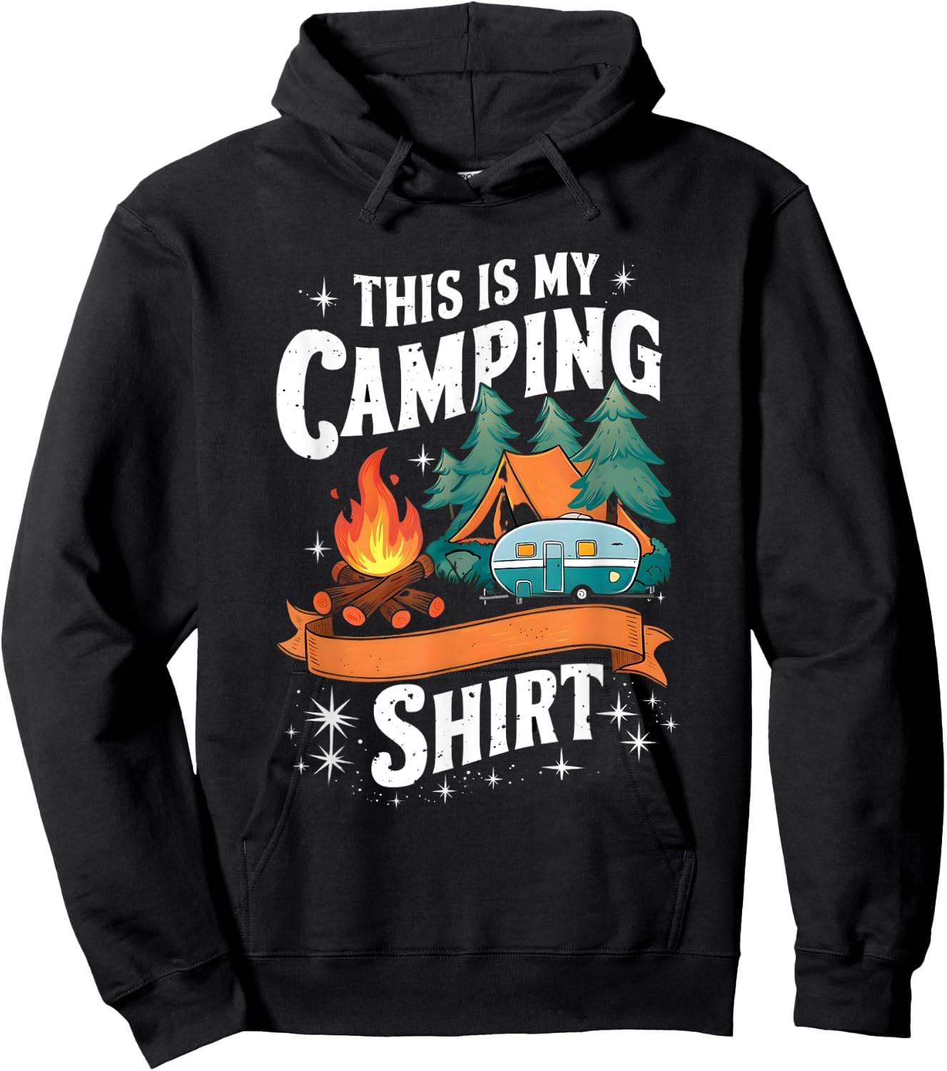 This Is My Camping Funny Camp Camper Master of Campfire Hoodie - Hoodie | Black