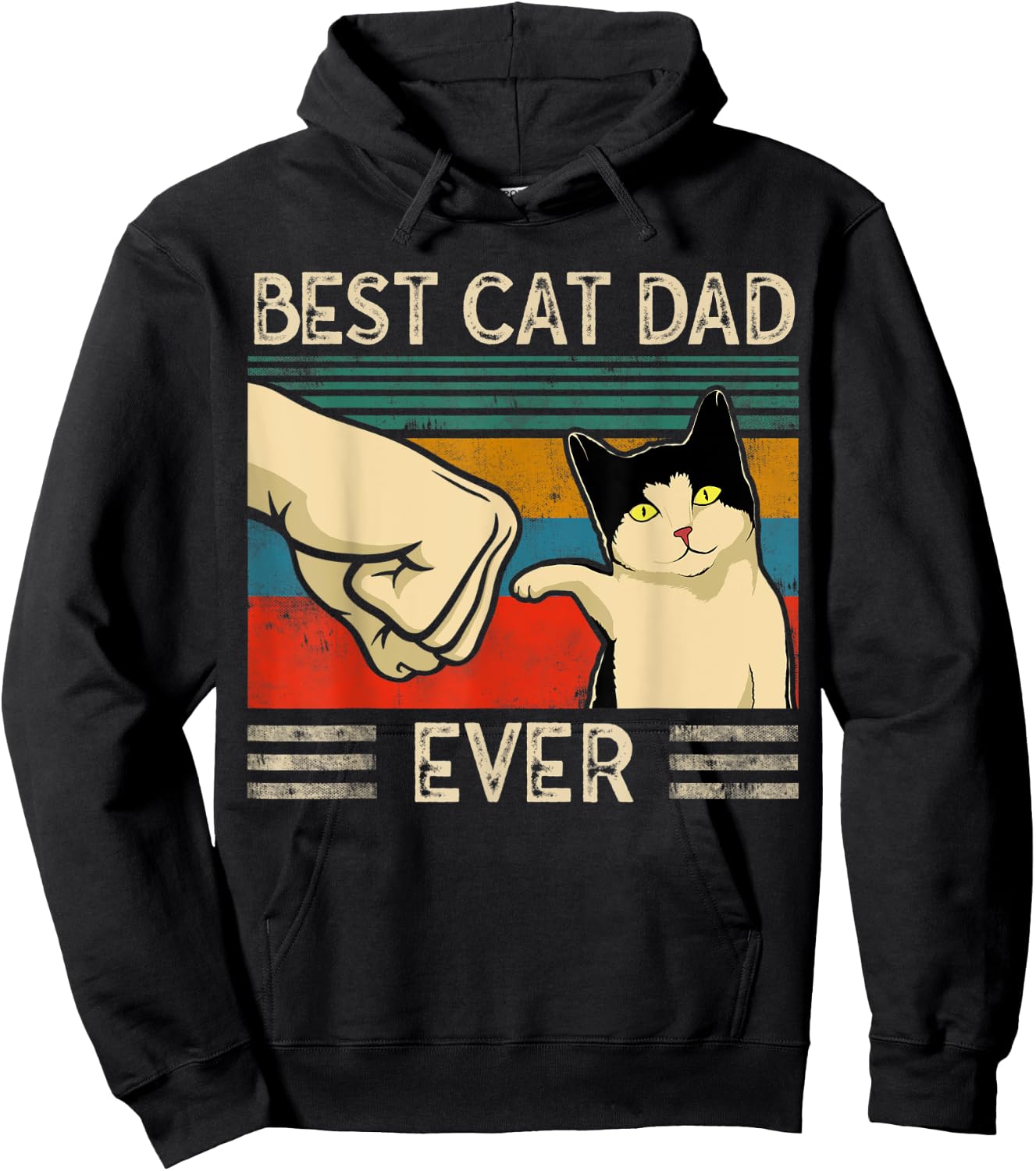 Best Cat Dad Ever Cat Dad Hoodie - Hoodie | Black