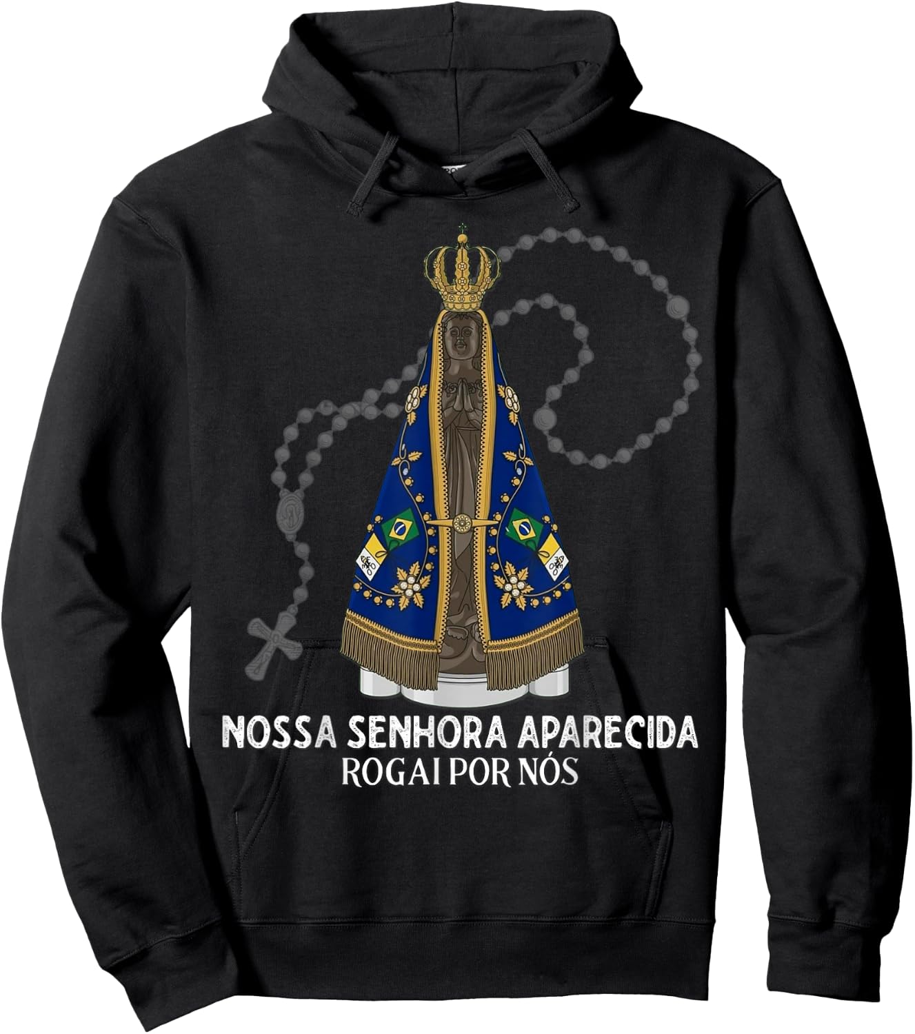 Nuestra Señora de Aparecida Pilgrimage Marian Catholic Hoodie - Hoodie | Black