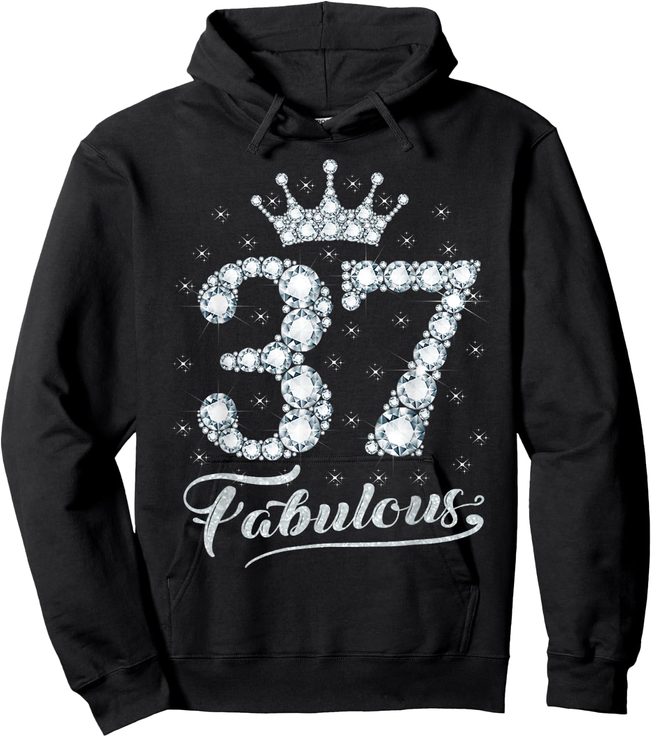37 Fabulous 37 Years Old Happy 37th Birthday Girl Women Hoodie - Hoodie | Black