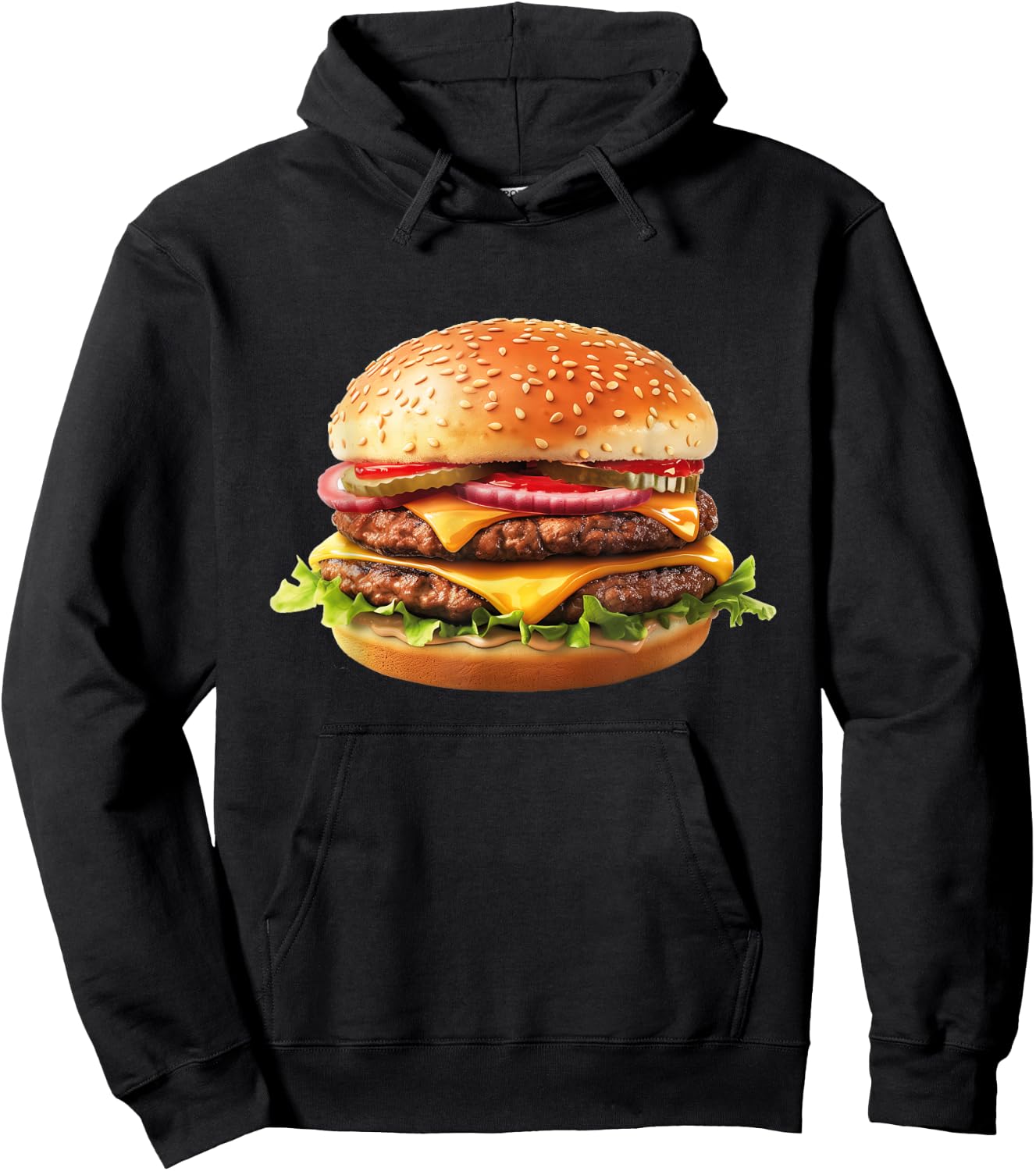 Hamburger Cheese BBQ Lovers Hoodie - Hoodie | Black