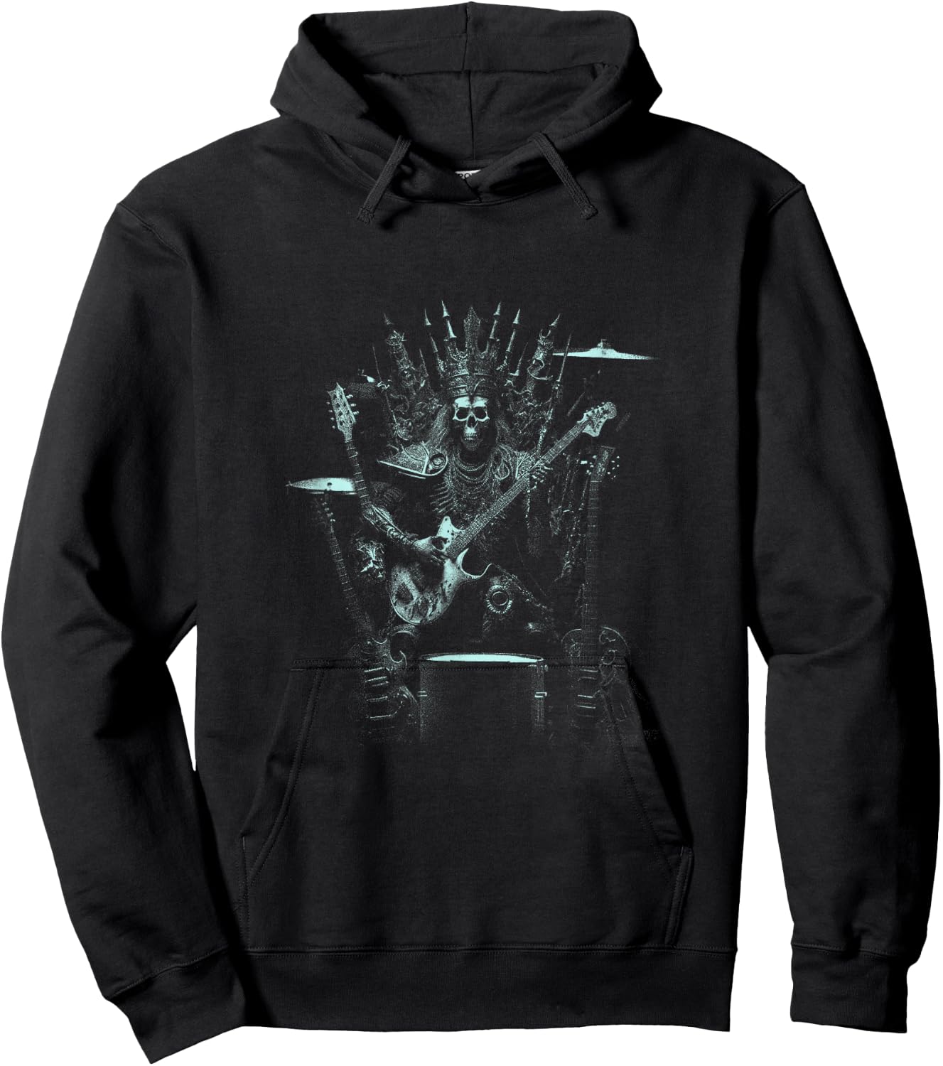 Guitar Musician Retro Rock Music Guitar Player Hoodie - Hoodie | Black
