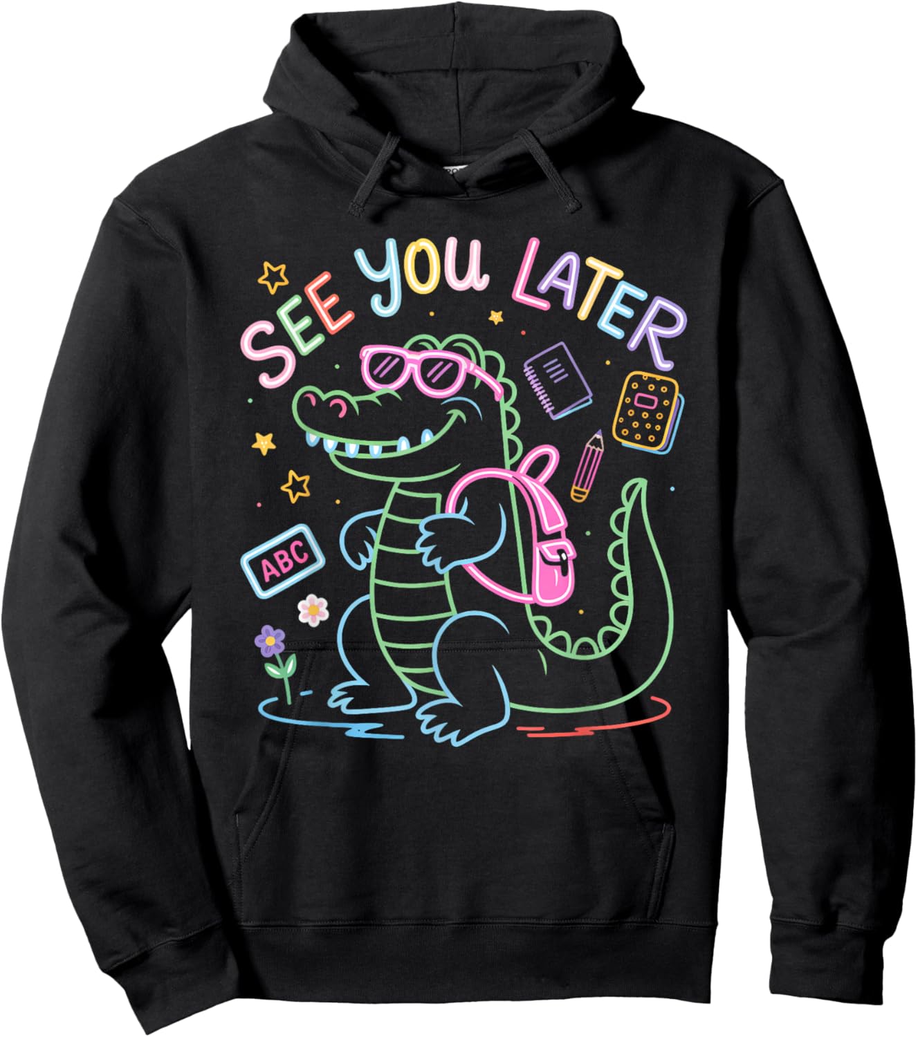 See You Later Teacher Summer Alligator Last Day Of School Hoodie - Hoodie | Black