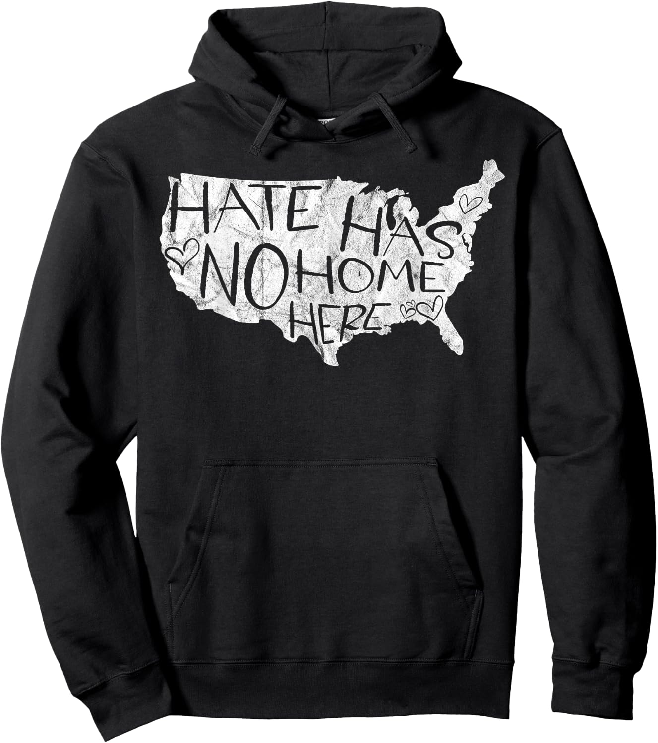 Hate Has No Home Here USA Equality Diversity Hoodie - Hoodie | Black