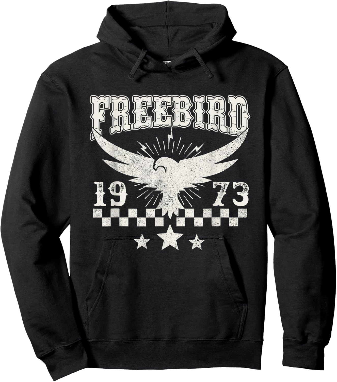 Free Eagle Bird 1973 American Western Country Music Lover Hoodie - Hoodie | Black