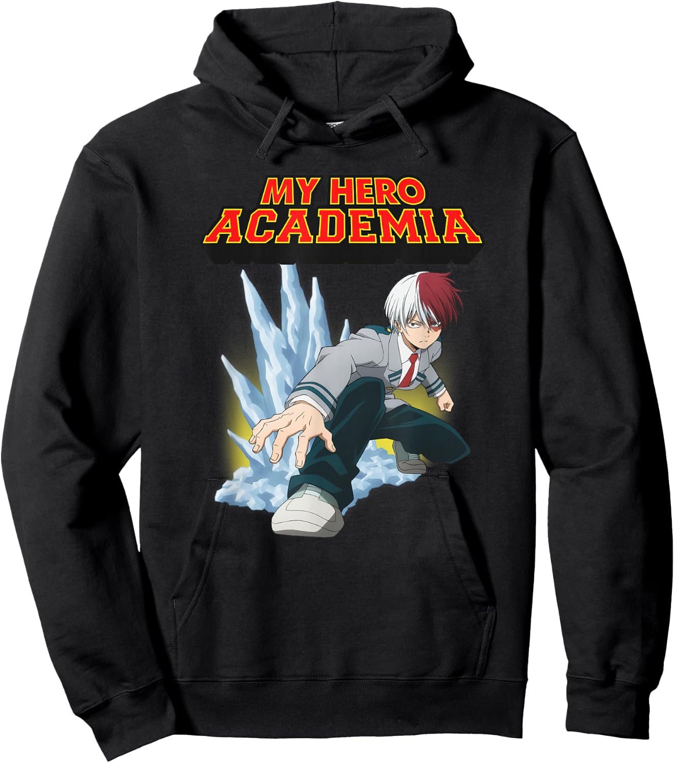 My Hero Academia Shoto Todoroki Half-Cold Half-Hot Hoodie - Hoodie | Black