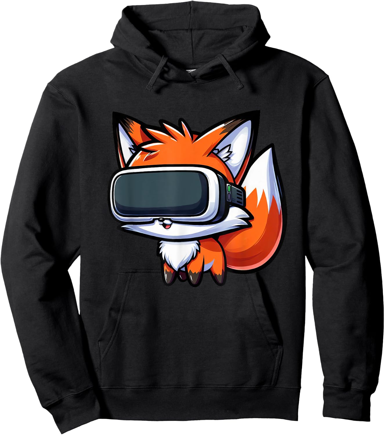 Cute Fox VR Virtual Reality Gamer Hoodie - Hoodie | Black