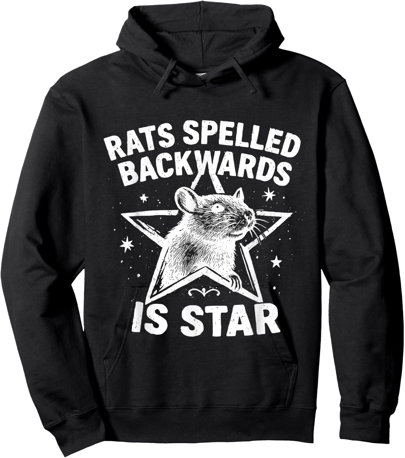 Rats Spelled Backwards is Star Hoodie - Hoodie | Black