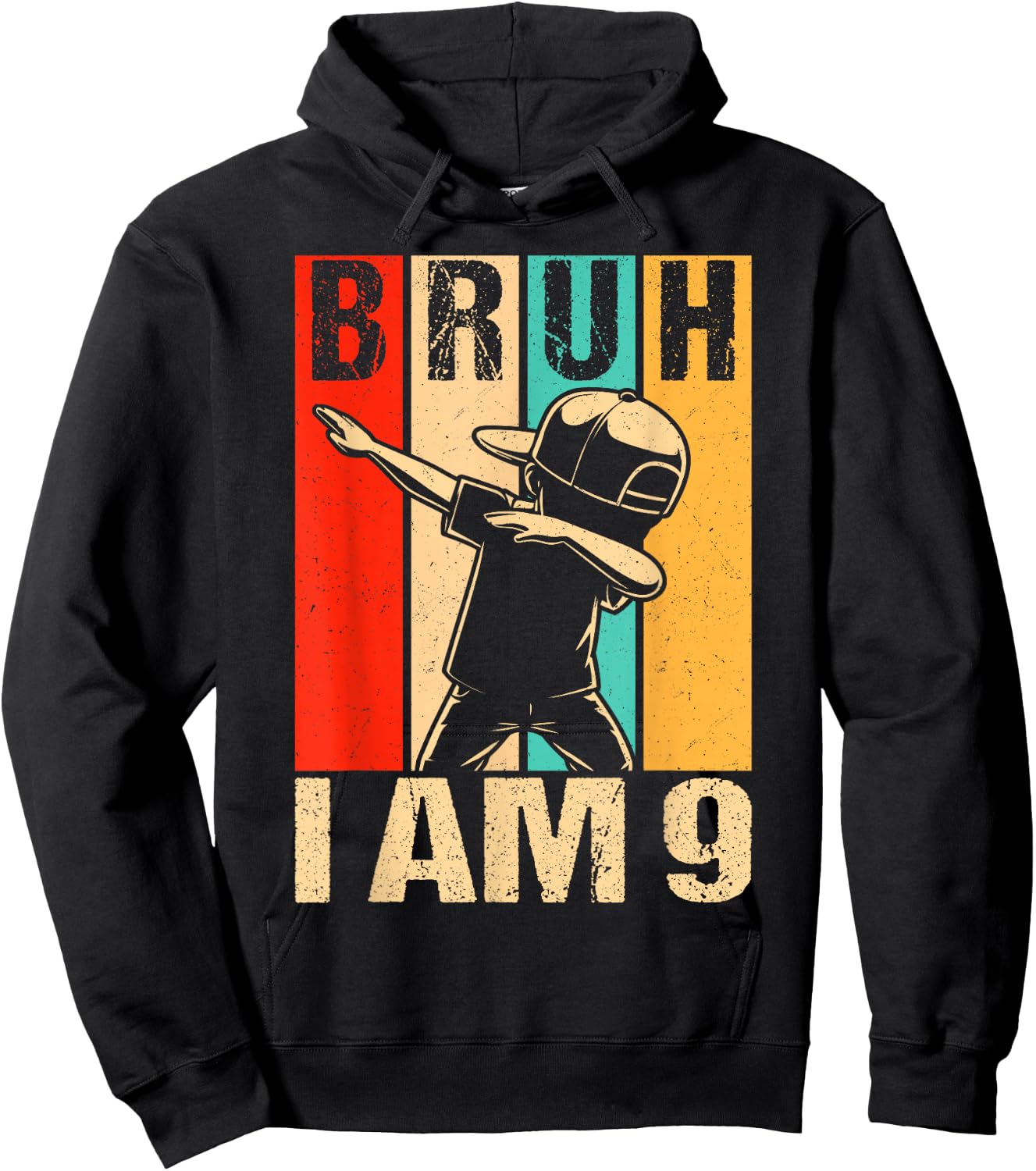 9 Year Old Birthday Dabbing Boy Bruh It's My 9th Birthday Hoodie - Hoodie | Black