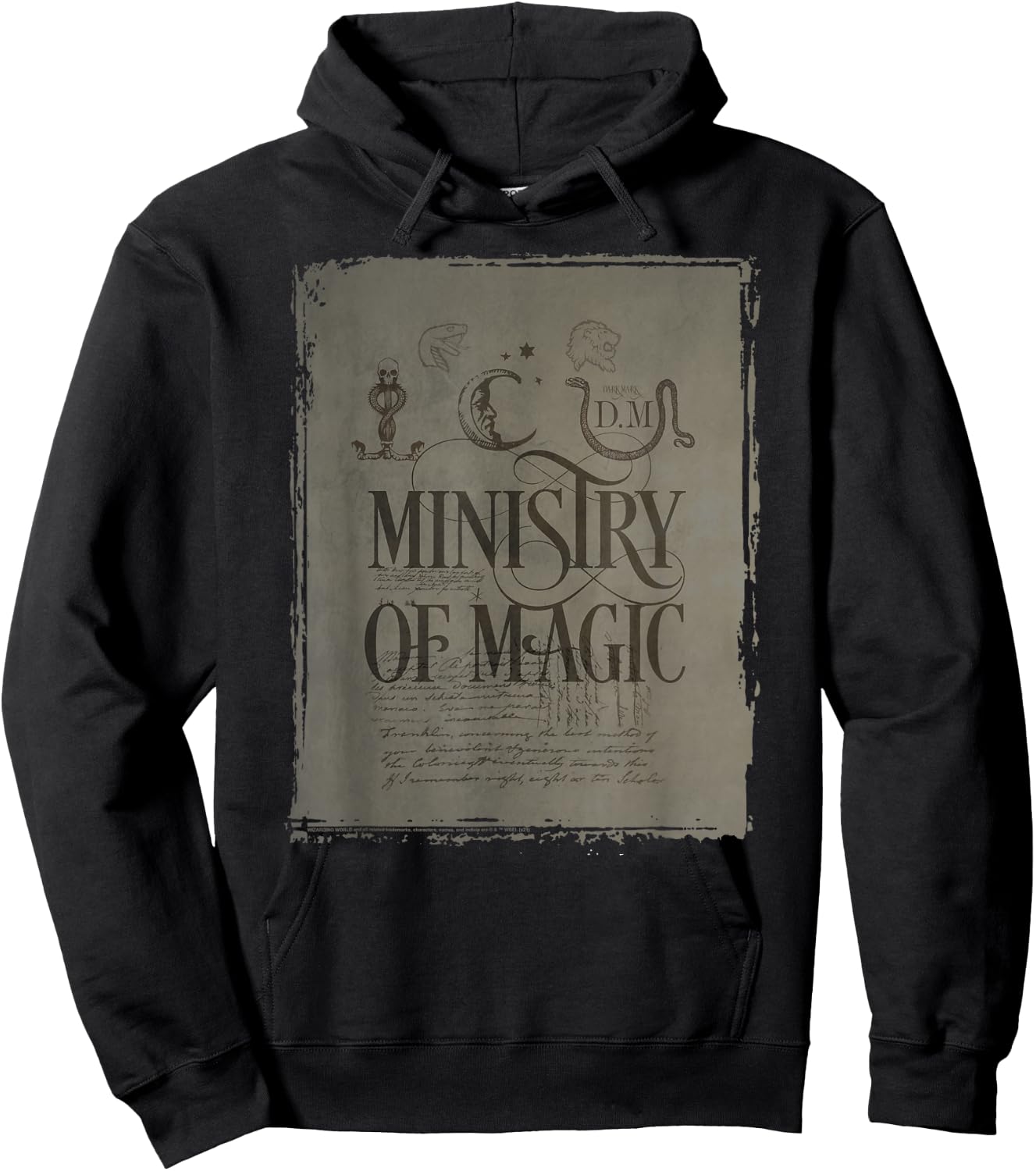 Harry Potter Ministry of Magic Parchment Hoodie - Hoodie | Black
